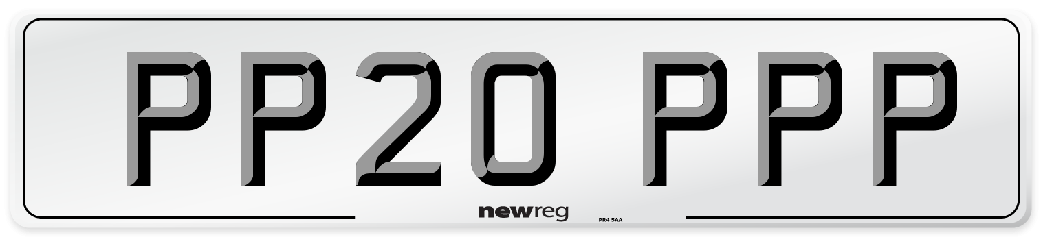 PP20 PPP Number Plate from New Reg